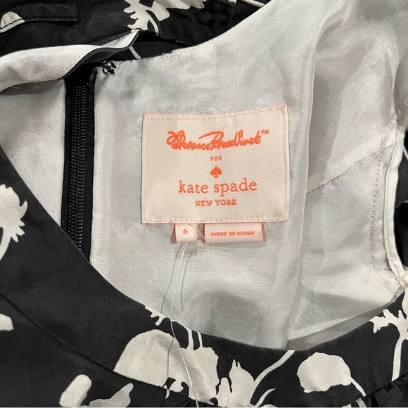 Kate Spade Size 6 Florence Broadhurst Dorothy Silk Dress 3/4 Sleeve Open Back - Picture 5 of 5